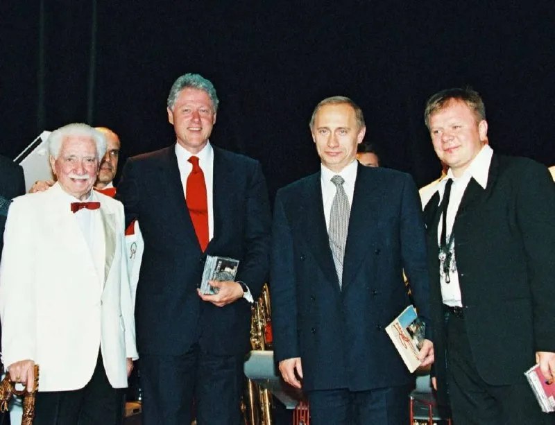 Олег Лундстрем, президенты США и России, Игорь Бутман (фото 2000 г.)
