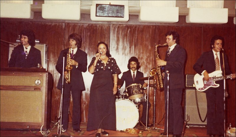 Выступление с местными музыкантами в тель-авивском отеле «Хилтон», 1972