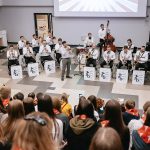 Большой Джазовый Оркестр п/у Петра Востокова в образовательном проекте «Джаз в московские школы» Большой Джазовый Оркестр в московской средней школе №1514 (фото: Александр Авилов, АГН Москва)